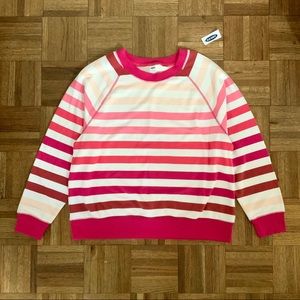 NWT pink striped sweater